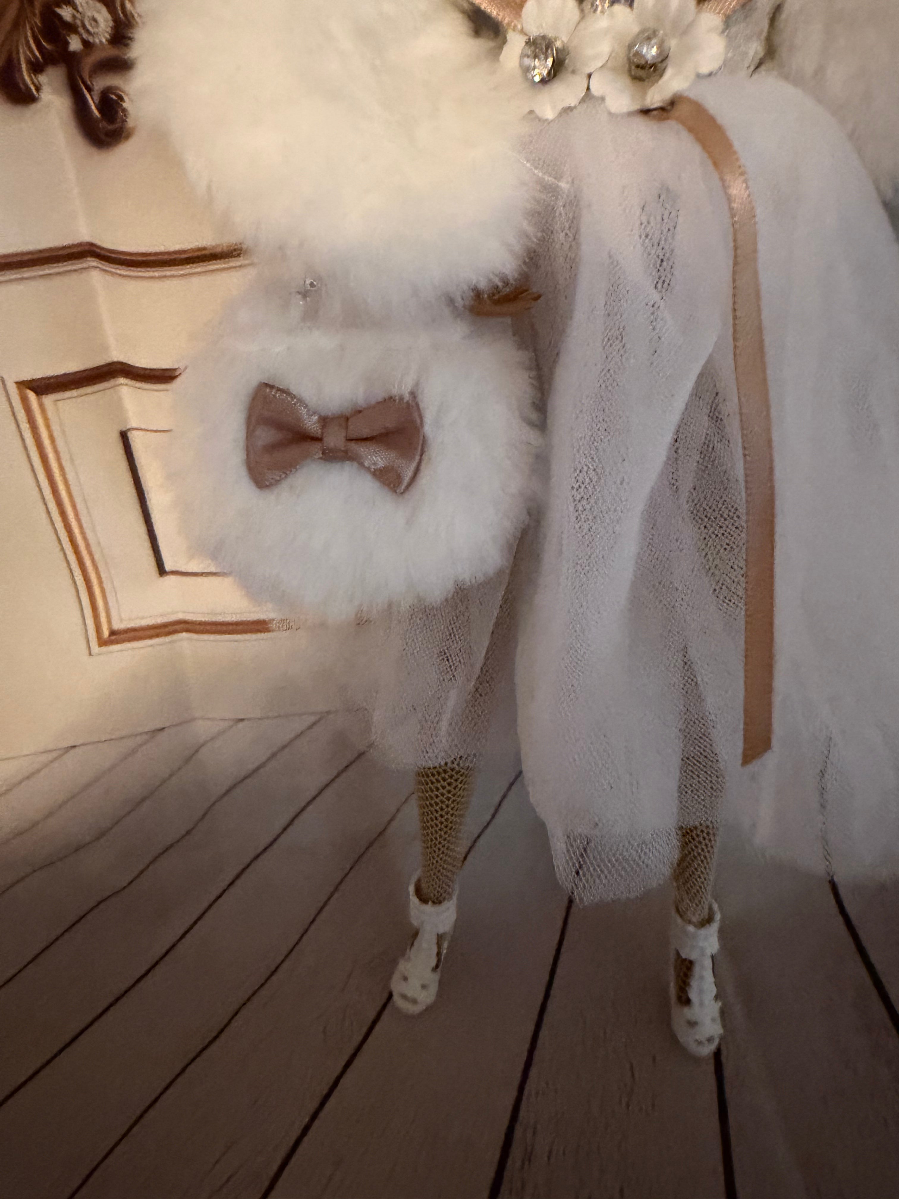 White dress with white shawl, accessories, it’s a complete outfit with a free gift 🎉